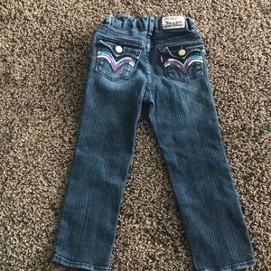 Girls LEVI slim straight jeans. 3T